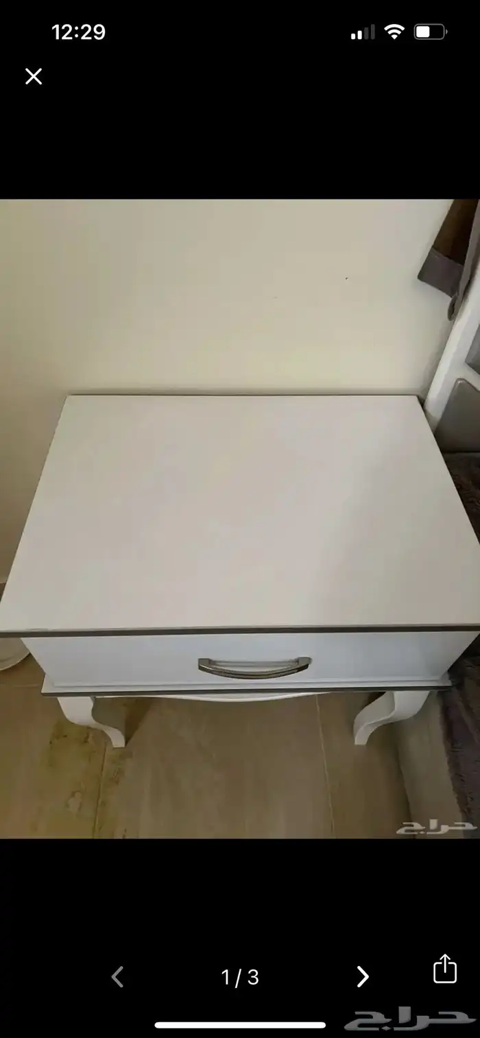غرفه نوم للبيع خشب ابيض اصلي سرير نفرين 5