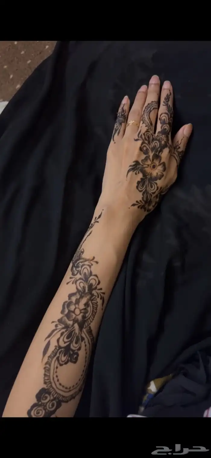 نقش حناء احمر ودوج  ينبع 1