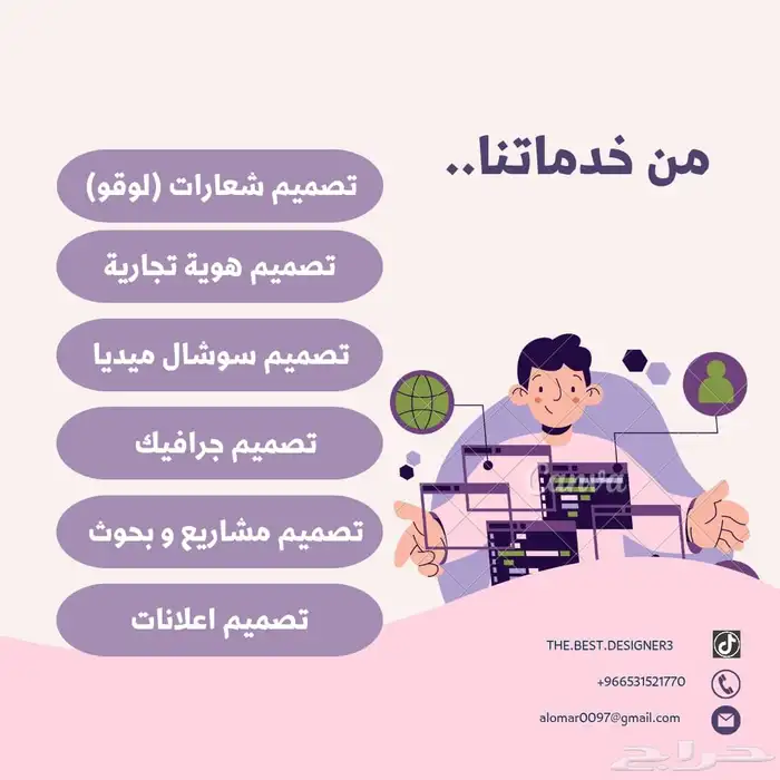 مصمم جرافيك مشاريع بحوث عروض تقديميه 0