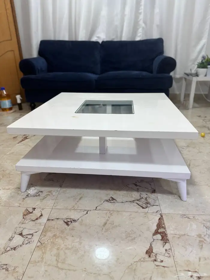 طاولة انتريه ايكيا متر في متر بيضاء 1