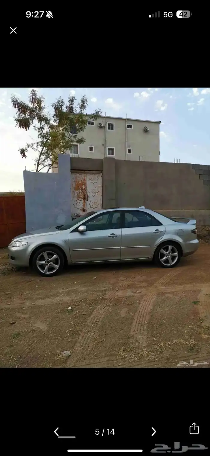 مازدا 6 للبيع 4 سلندر نظيفه 7