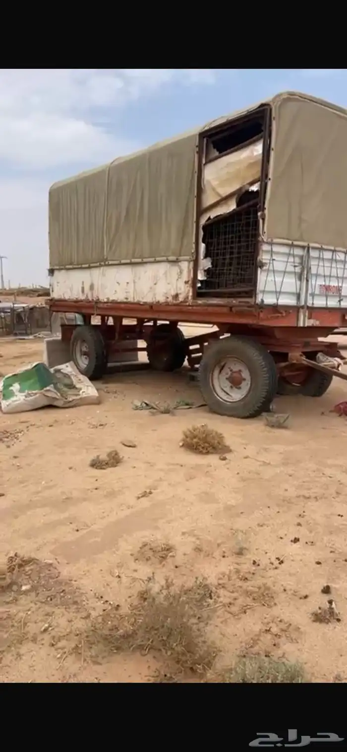 مقطوره كرونا الزراعيه مفصل عليها صندوق وشراع حديدها طيب رحا 1