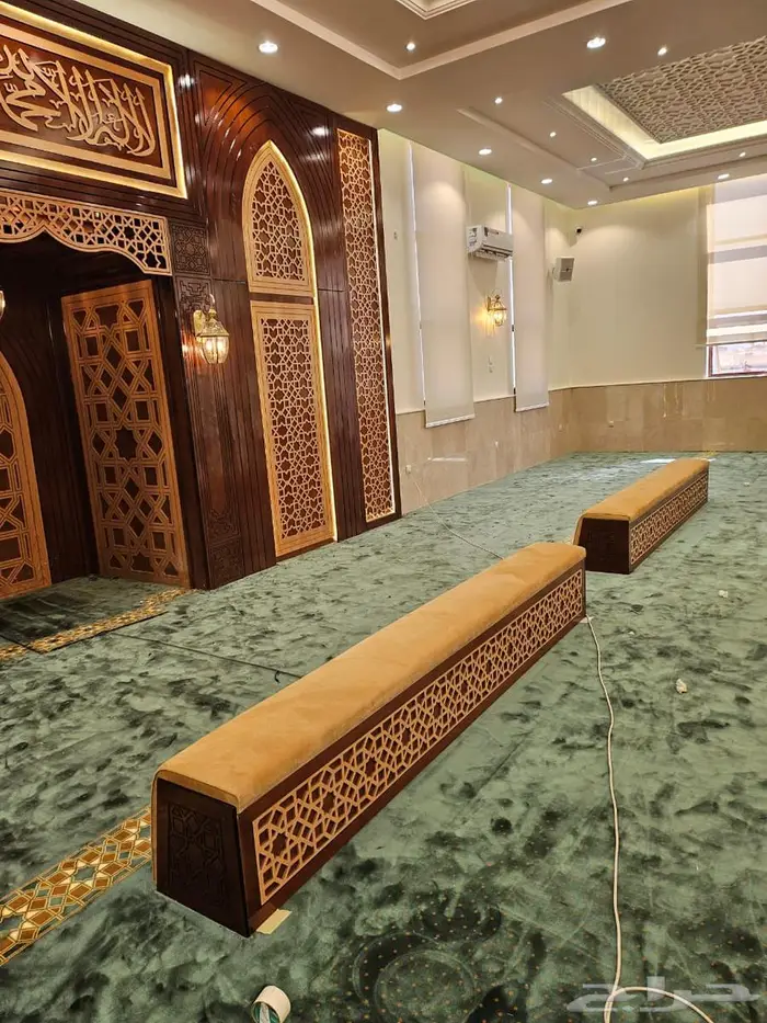 تكاية مساندظهر مساجد دواليب وحوامل مصاحف ديكورات مساجد 2