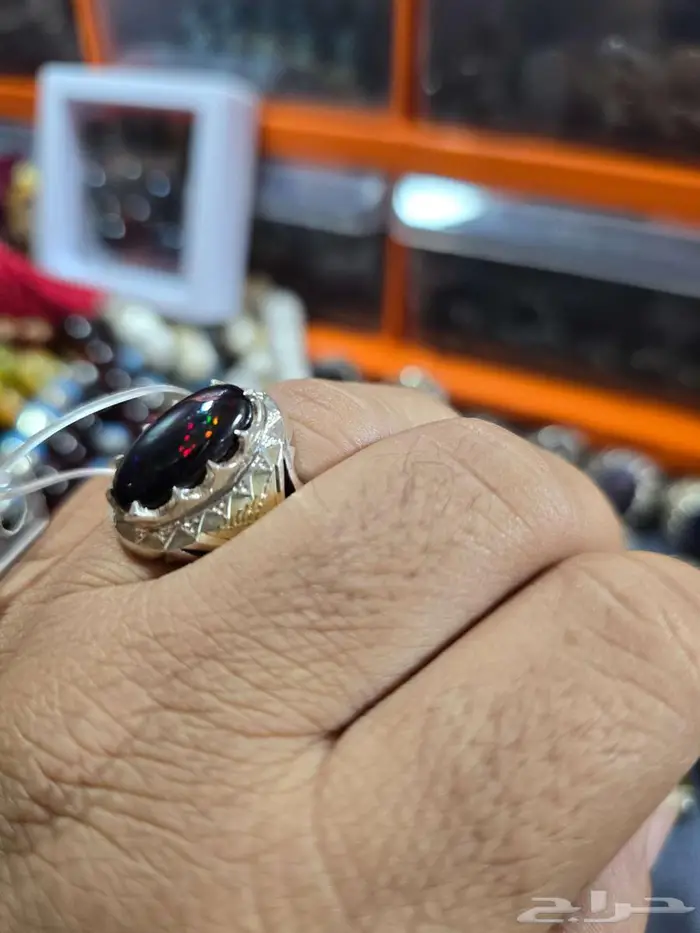 خاتم بحجر الاوبال الإثيوبي فل فاير ماشاءالله تبارك الرحمن 4