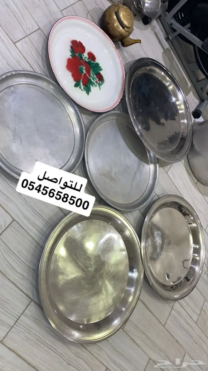 صحون عزايم وقدور وموقد غاز كبير 0