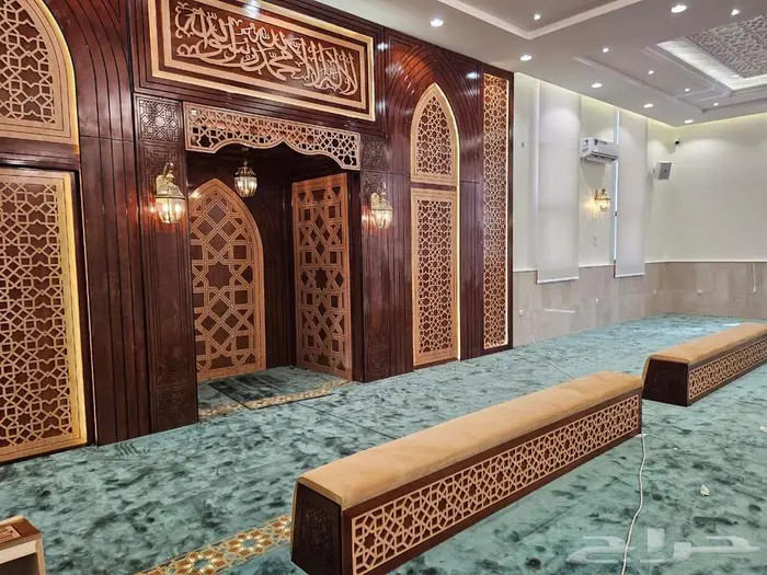 تكاية مساندظهر مساجد دواليب وحوامل مصاحف ديكورات مساجد 1