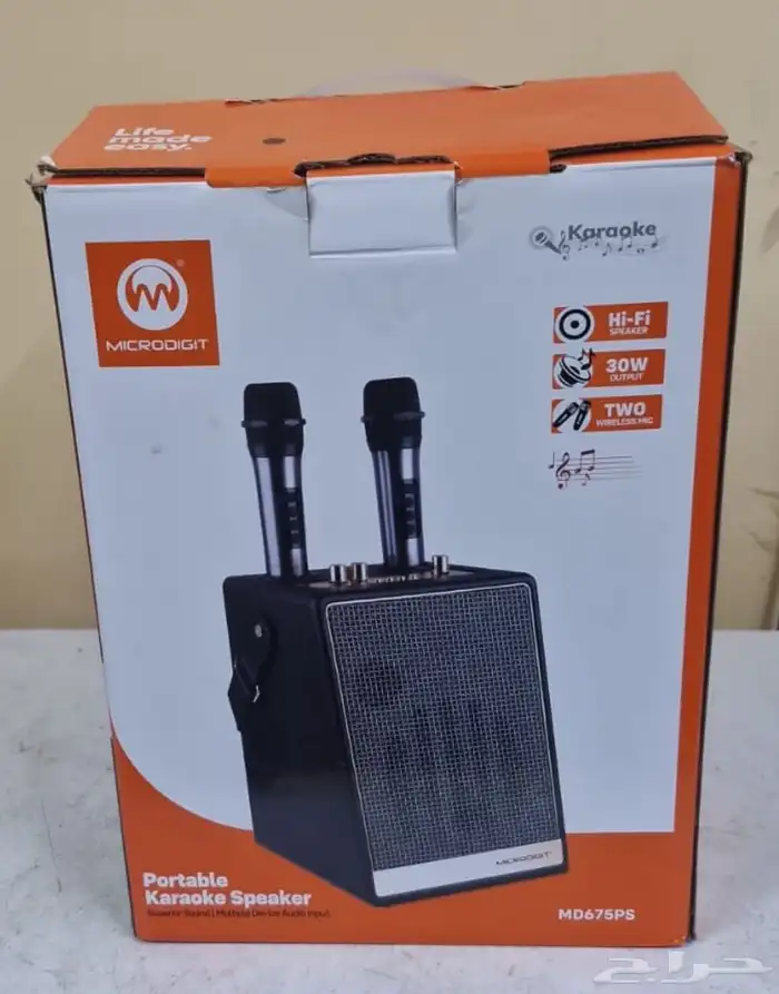 جهاز سماعه1مع ميكروفون2 لاسلكي شركةMICRODIGIT جديد ب300 ريال 0