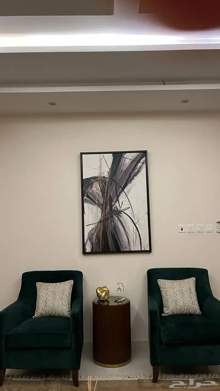 كنبتين مع المخده مع لوحه 0