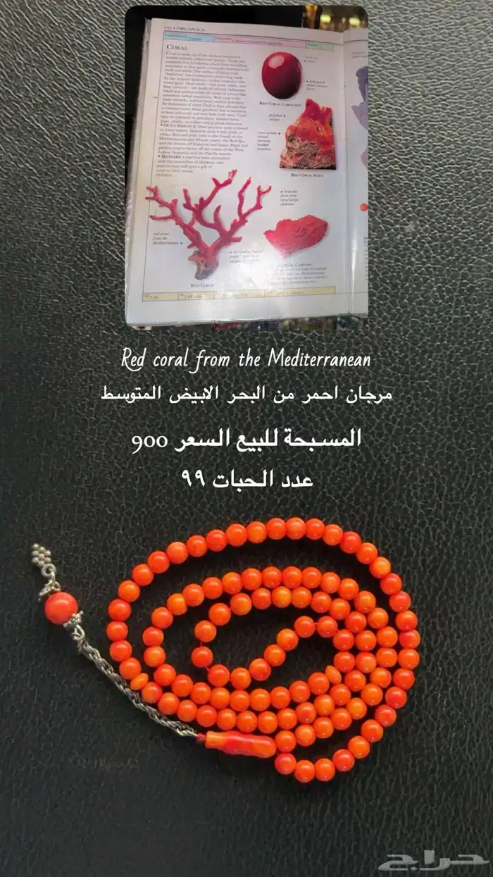 مسبحة مرجان احمر 0