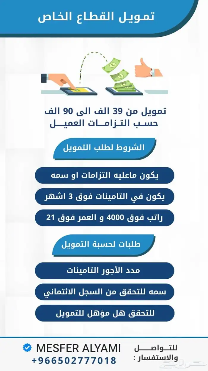 الي يبغي قرض يتوصل علي الرقم الي تحت في الصوره 0