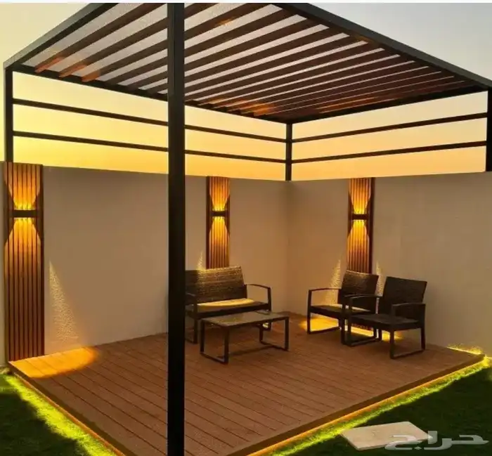 مظلات وغرف زجاجيه وعشب صناعي 7
