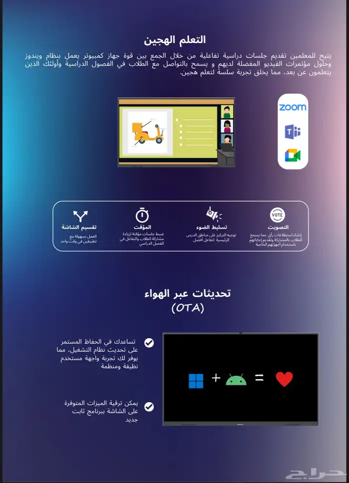 شاشات تفاعلية مقاسات متعددة اسعار جملة 2