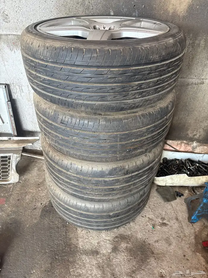 جنوط مرسيدس AMG مقاس20 ب حالة مع كفرات جديدة 1
