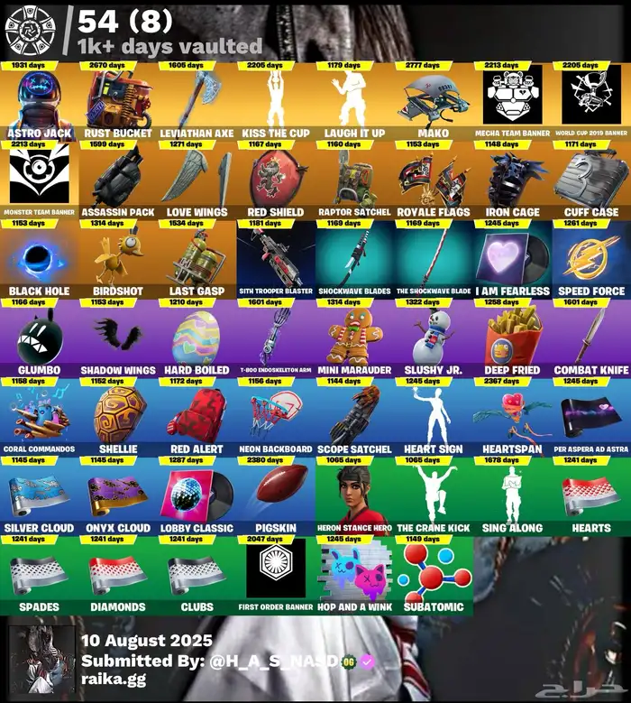 حساب فورت نايت سكلتون بنفسجي للبيع 9