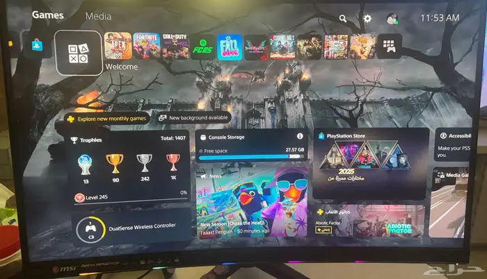 Ps5 شاشة MSI MPG27CQ مقاس 27 إنش بدقة 2k 0