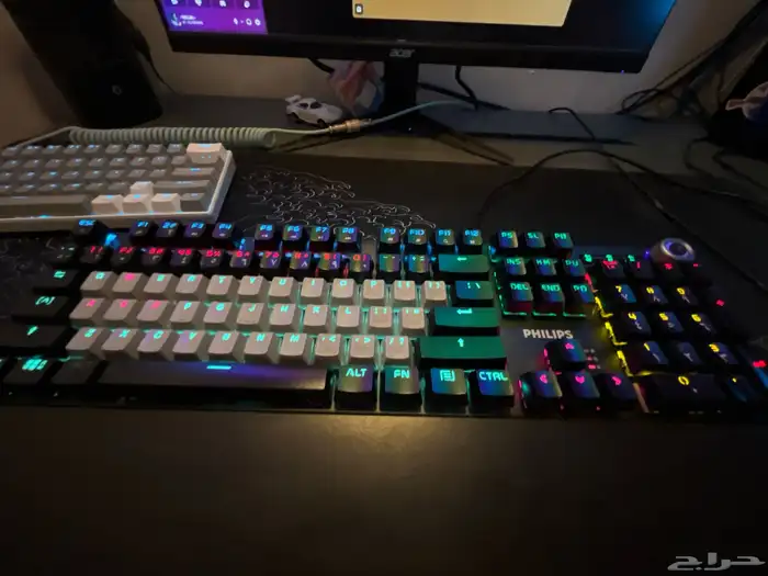 كيبورد سوتشات زرقه rgb 0