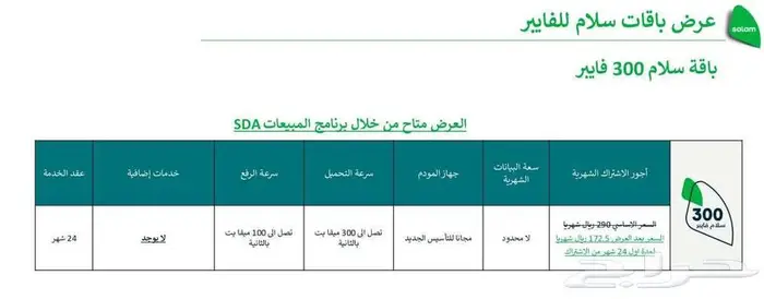 فايبر منزلي و5G اللامحدود جميع الشركات عروض خاصه 1