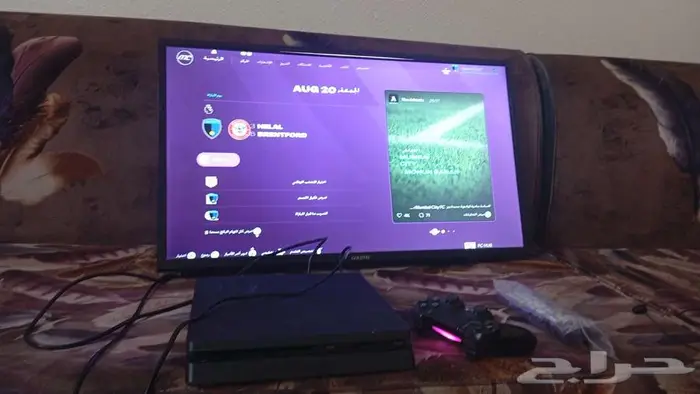 بليستيشن 4 مكامل مع شاشه وشريط فيفا 25 1