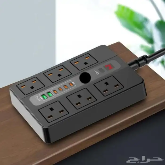 توصيلة كهرباء وشحن ذكية 3 أمتار مع مؤقت تايمر ومنافذ شحن PD 3