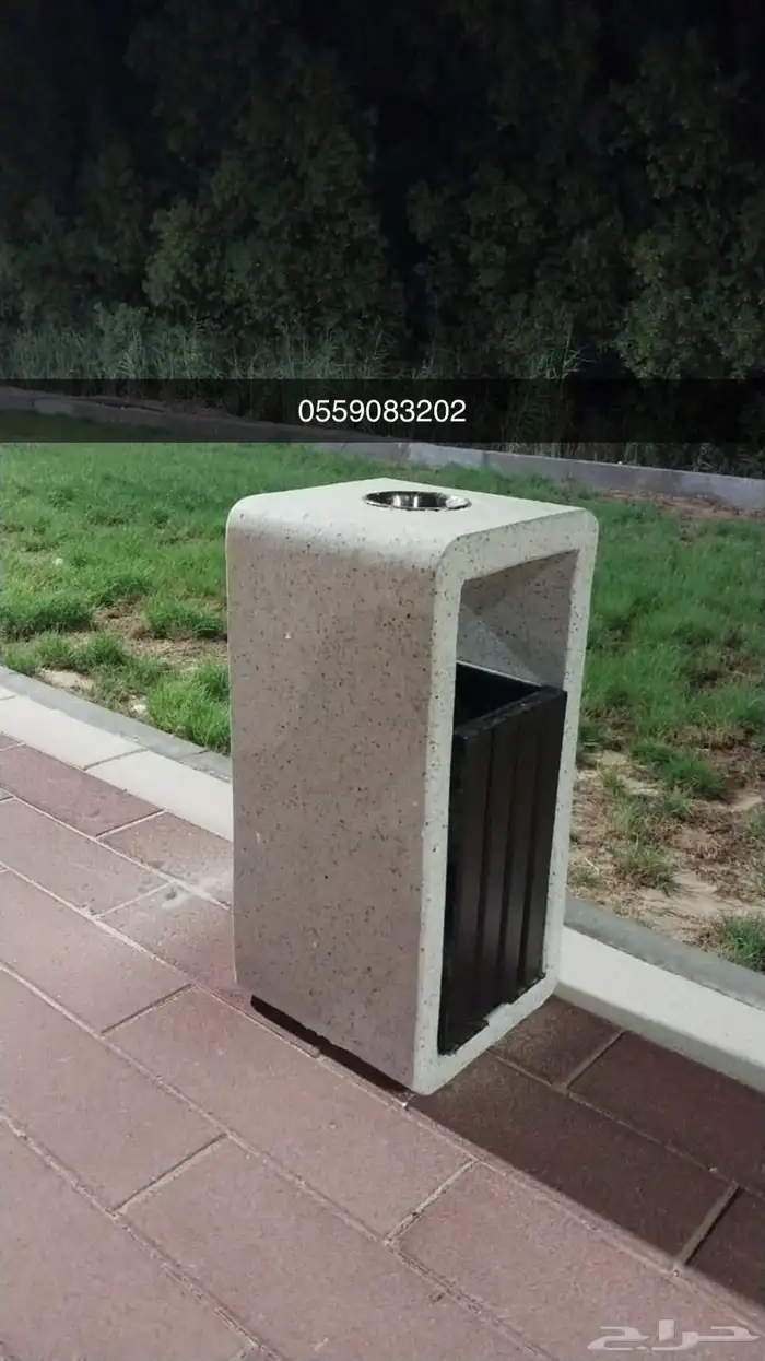 كراسي خرسانية أحواض زراعة سلات نفايات جميع منجات التجميلية 2