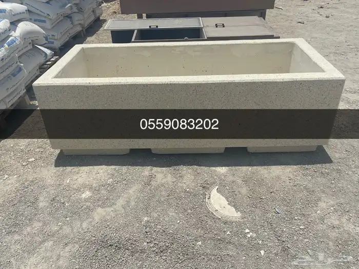 كراسي خرسانية جلسات حدائق مصدات تجميلية 5