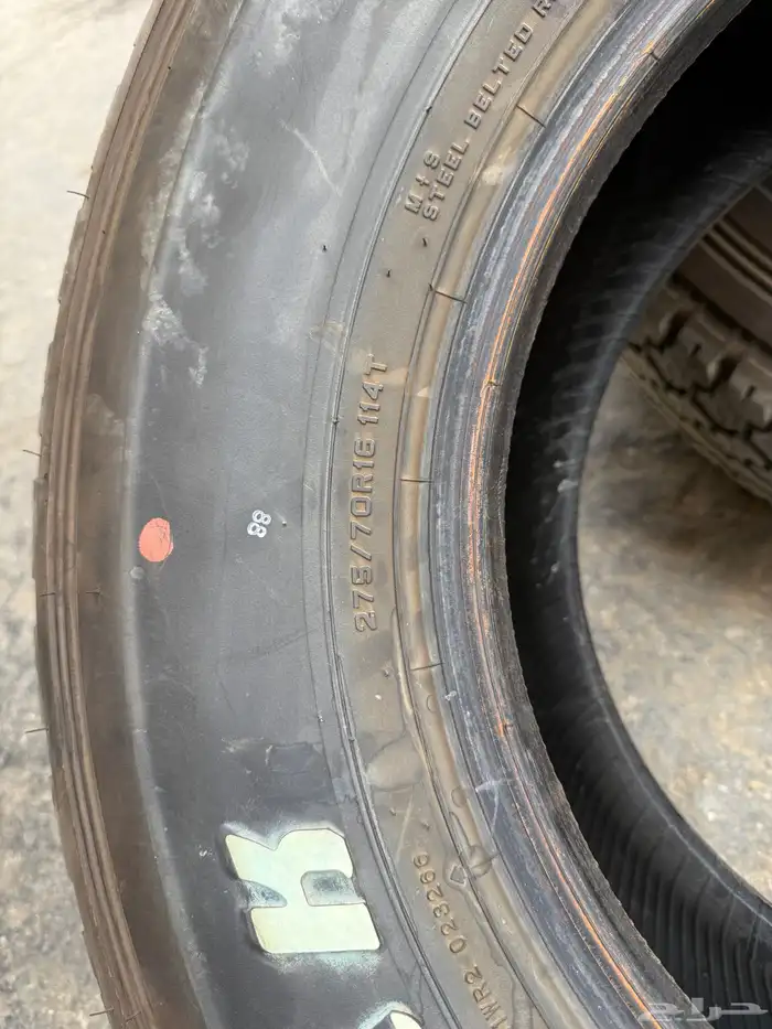كفرات دلوب بن زجر شبه جديد شرط الكفرات مقاس 16-70-275 13