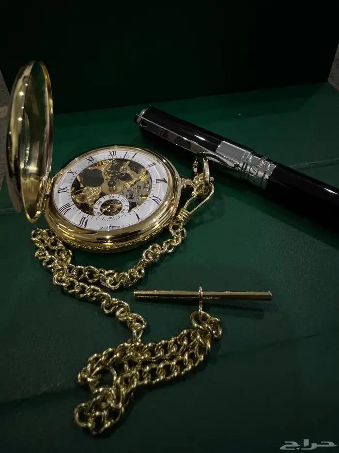 ساعه مطلي ذهب وقام ديبوند اصلي 0