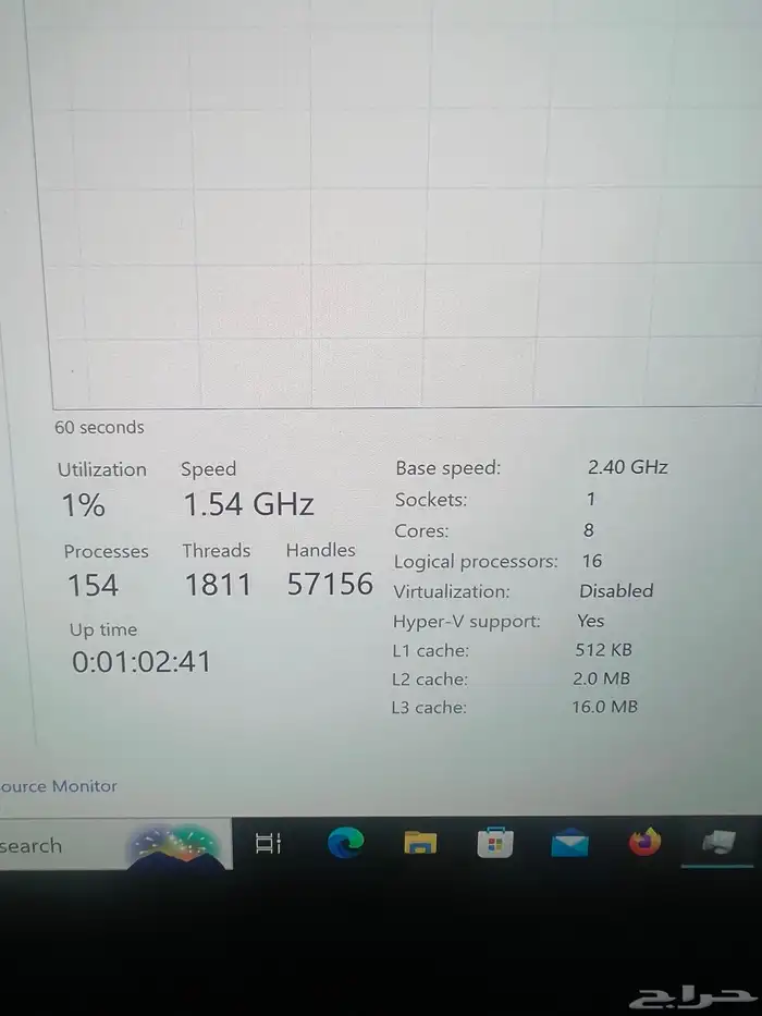 لابتوب لينوفو مواصفات جبارة بحالة ممتازة core i9 رام 32 8