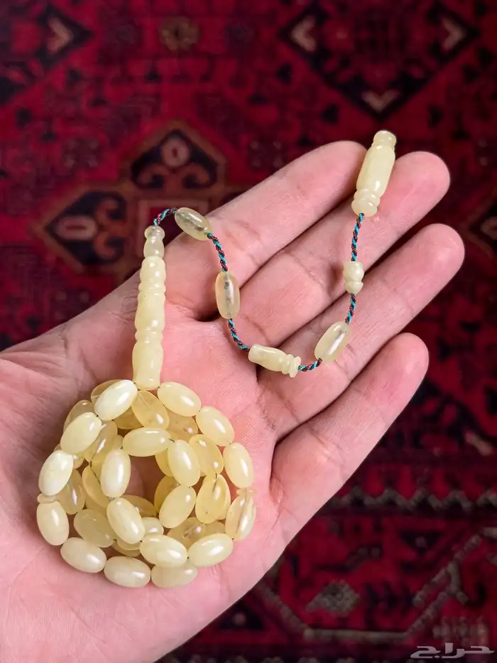 مسباحين كهرمان حجر واحد 4