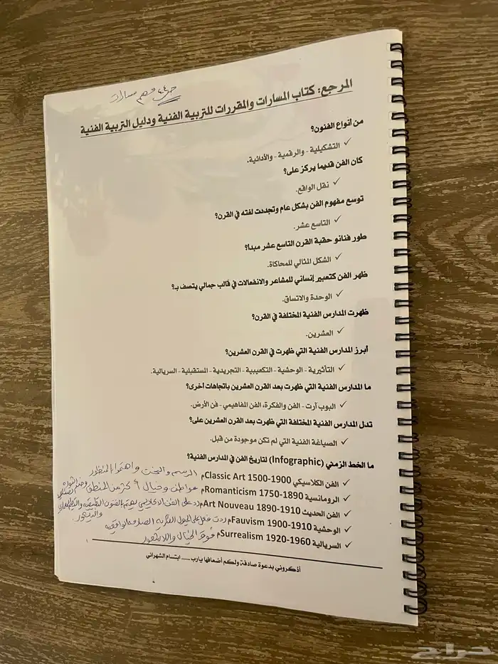 6 كتب لإختبار الرخصة المهنيه لتخصص (التربية الفنية) مستخدمة 1