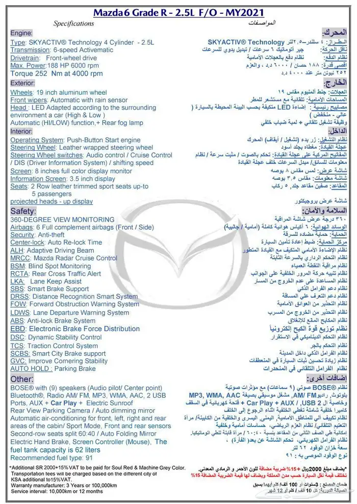 مازدا 6 2022 فل كامل 25