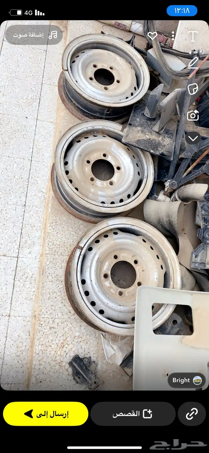 أربعة اجنوط شاص للبيع واحد من الجنوط بكفره 0