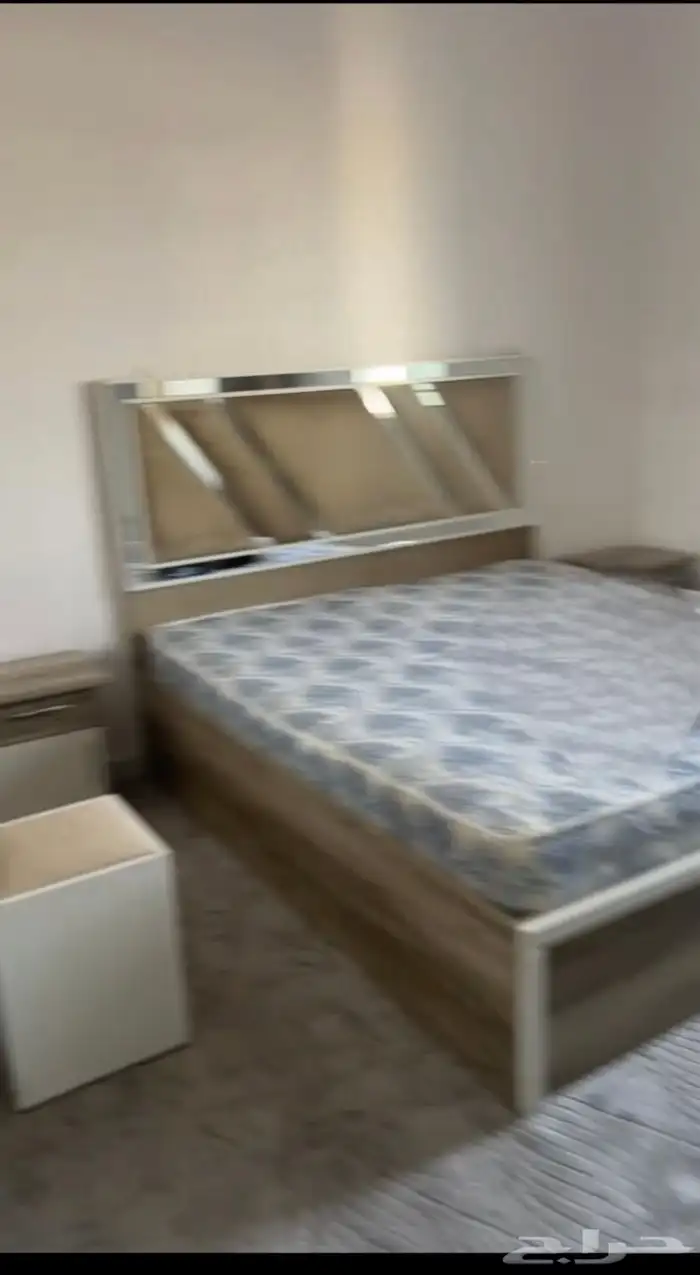 غرفت نوم مع دولابها والفرشه ومرتبه سرير.(  الموقع رنيه ) 0