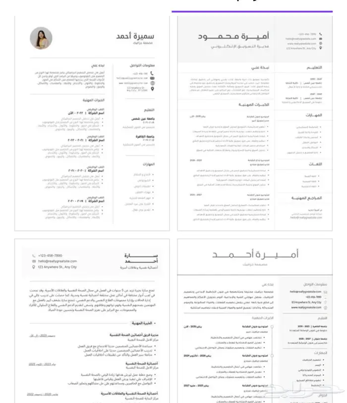 كتابة سي في CVمميز 1