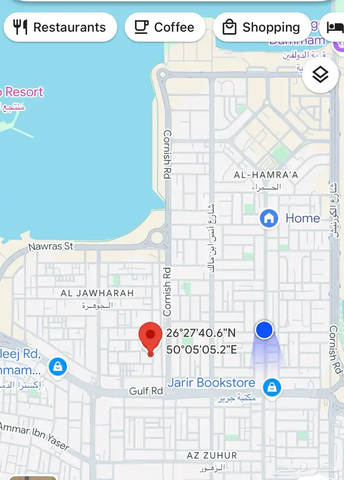 ارض للبيع زاوية حي الجوهره مساحة 704 1