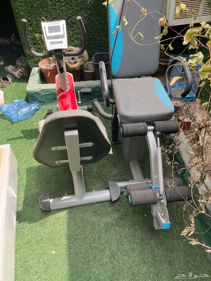 سرير جديد مع المرتبه وثنين الات رياضه 3