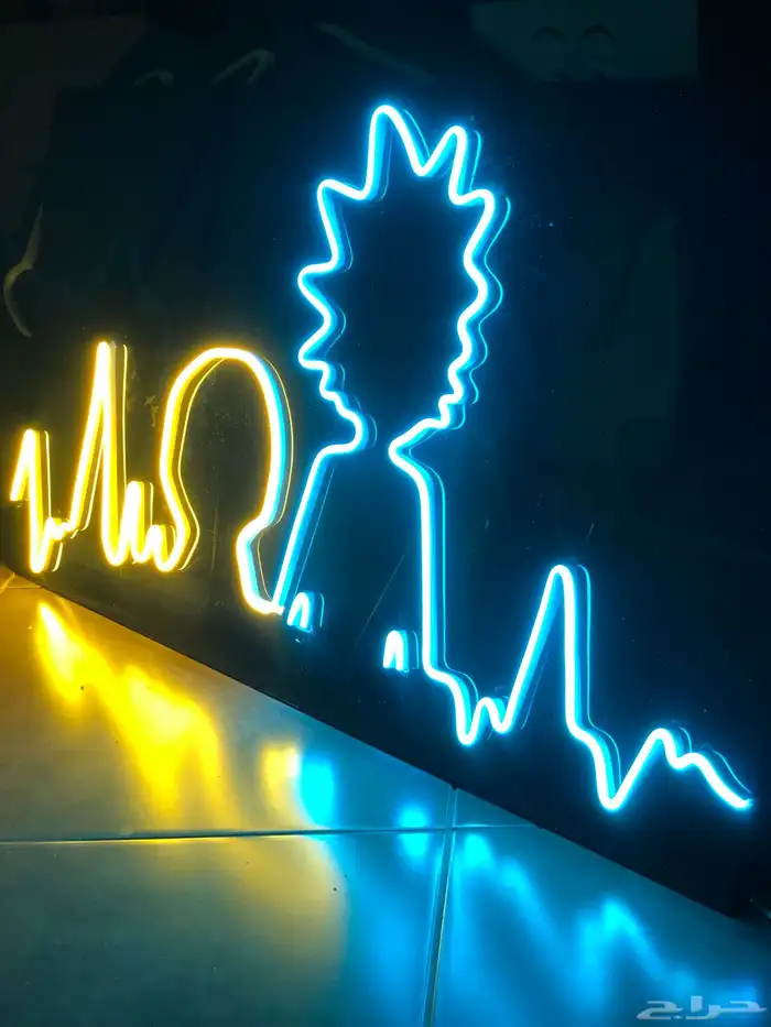لوحة ليد نيون Rick and Morty 1