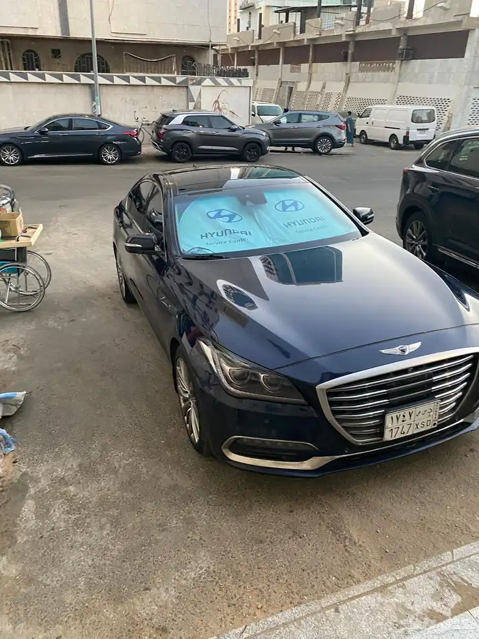 جنسس G80 موديل 2018 بلاتينيوم وارد الناغي بحالة ممتازة 26