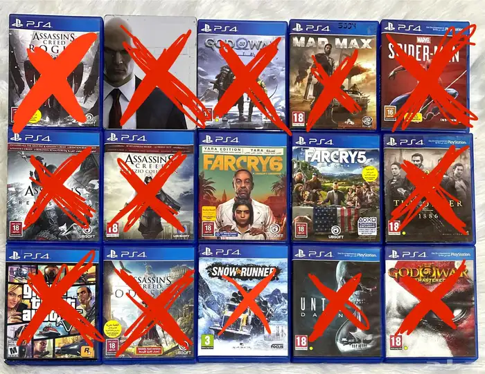 مجموعه اشرطة اسطوانات ps4 للبيع 0