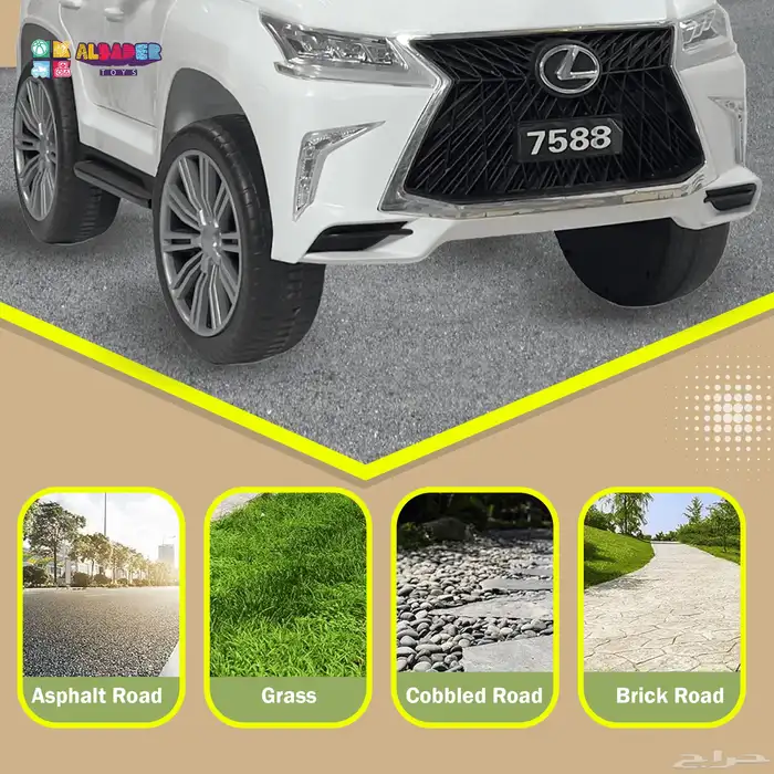 سيارة جيب لكزس الكهربائية للأطفال - سياره أطفال ب 4 محركات 3