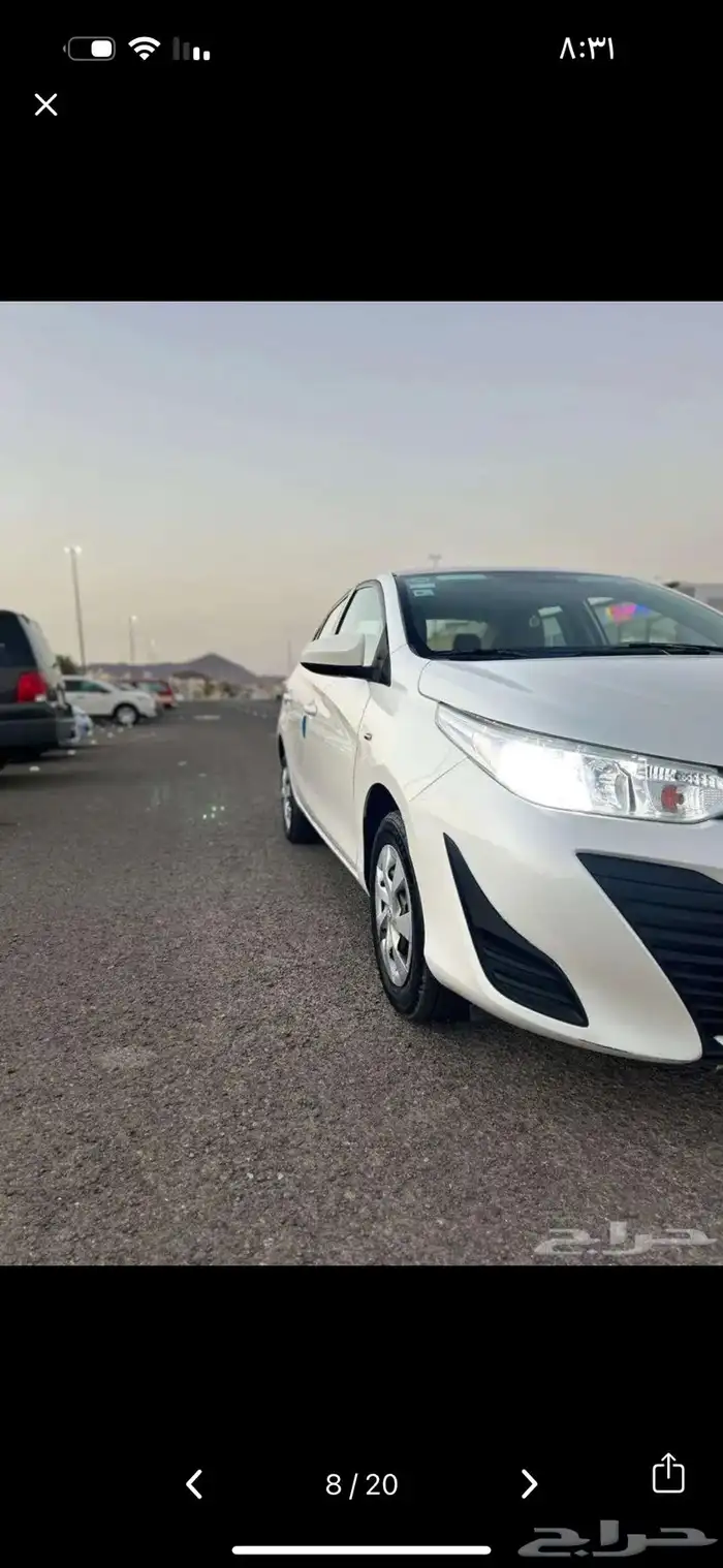 للبيع يارس موديل2019 محركات وبدي شرط ممشى220 0