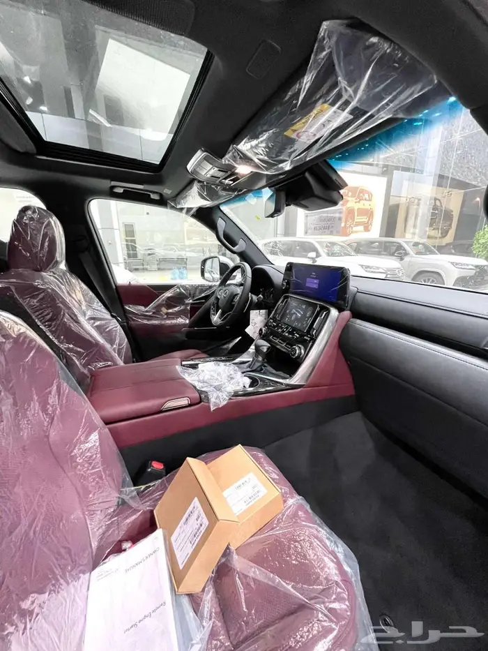 لكزس LX 600 BB سعودي بطاقة جمركية 2025 تيتانيوم داخلي احمر 6