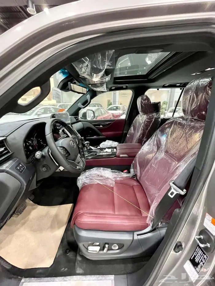 لكزس LX 600 BB سعودي بطاقة جمركية 2025 تيتانيوم داخلي احمر 15