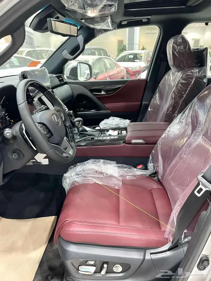 لكزس LX 600 BB سعودي بطاقة جمركية 2025 تيتانيوم داخلي احمر 5