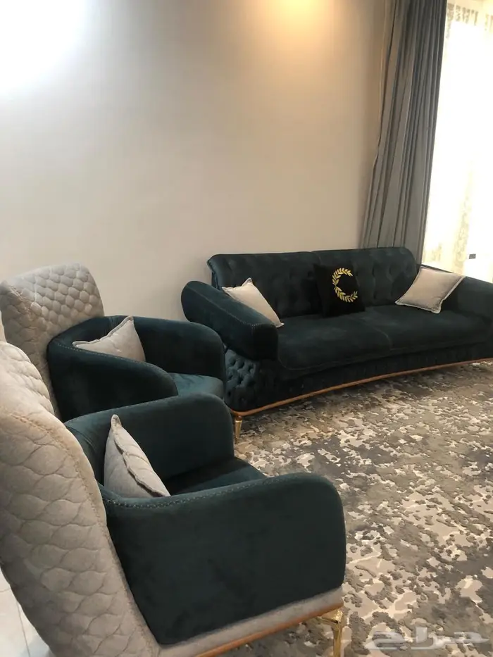 طقمين كنب تركي خشب زان 2