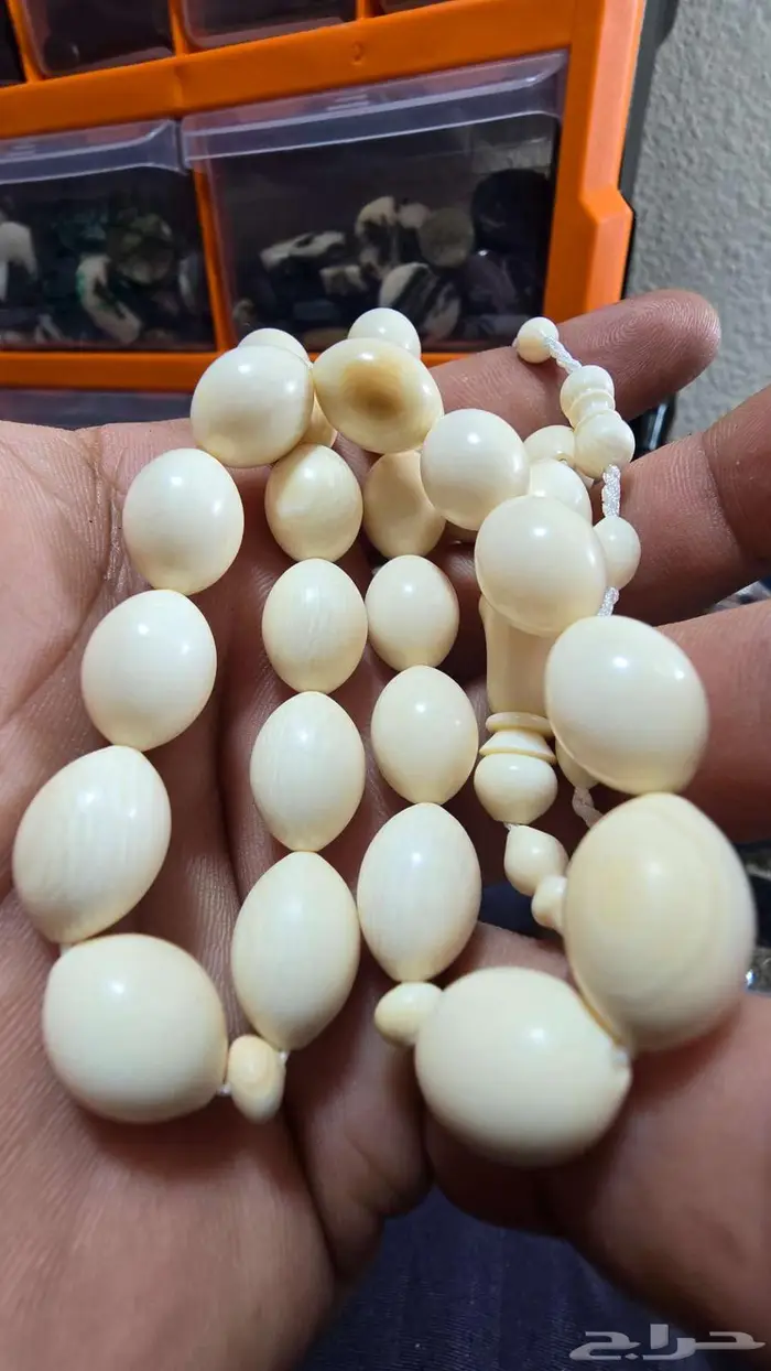 سبحه عاج ناب الفيل ماشاءالله تبارك الرحمن 3
