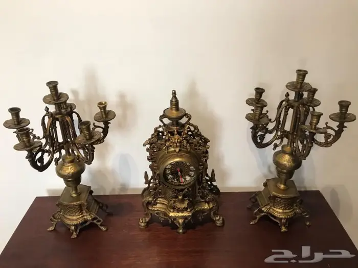 طقم قروب شمعدان نحاس تقيل 3