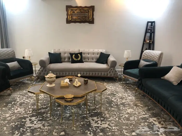 طقمين كنب تركي خشب زان 1