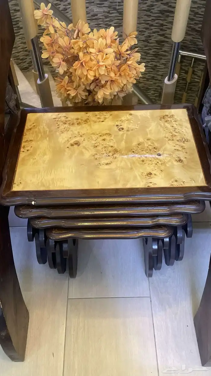 طاولات خدمه خشب متداخله للبيع 0