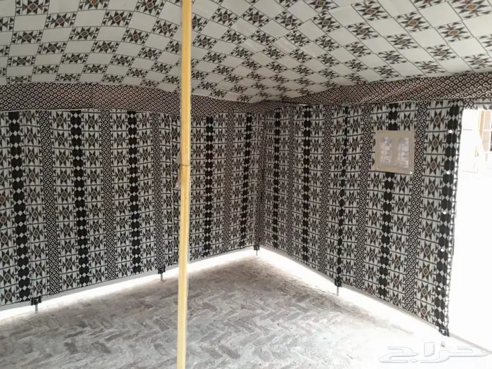 خيام متحركة حجازي ابيض مخطط بأسود خيام اسود مخطط بأبيض 0